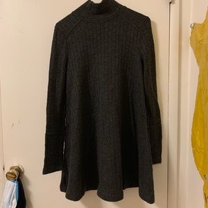 Turtle neck dark green long sleeve dress F21